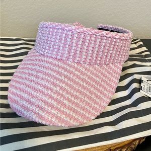 Lele Sadoughi Bow Tie Visor Pink NWT